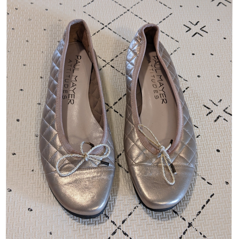 Paul Mayer Attitude quilted cap toe flat